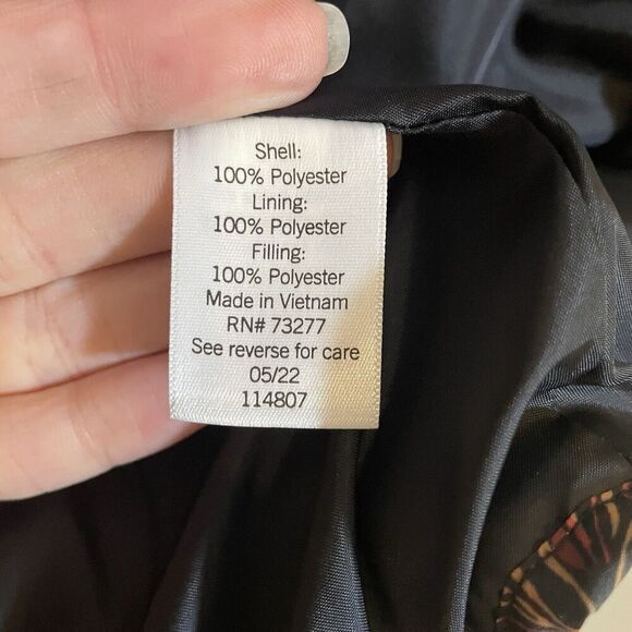 Floral Quilted Jacket Women’s Autumn Colors Orange Brown Button Jacket XXL NWT - Picture 8 of 11